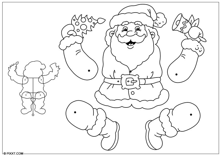 Craft santa claus jumping jack