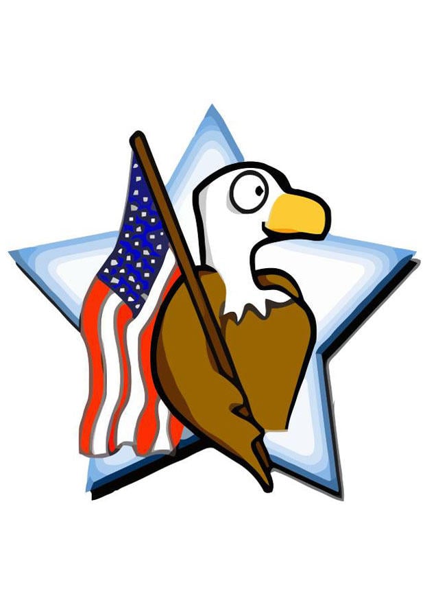 Image american flag with eagle