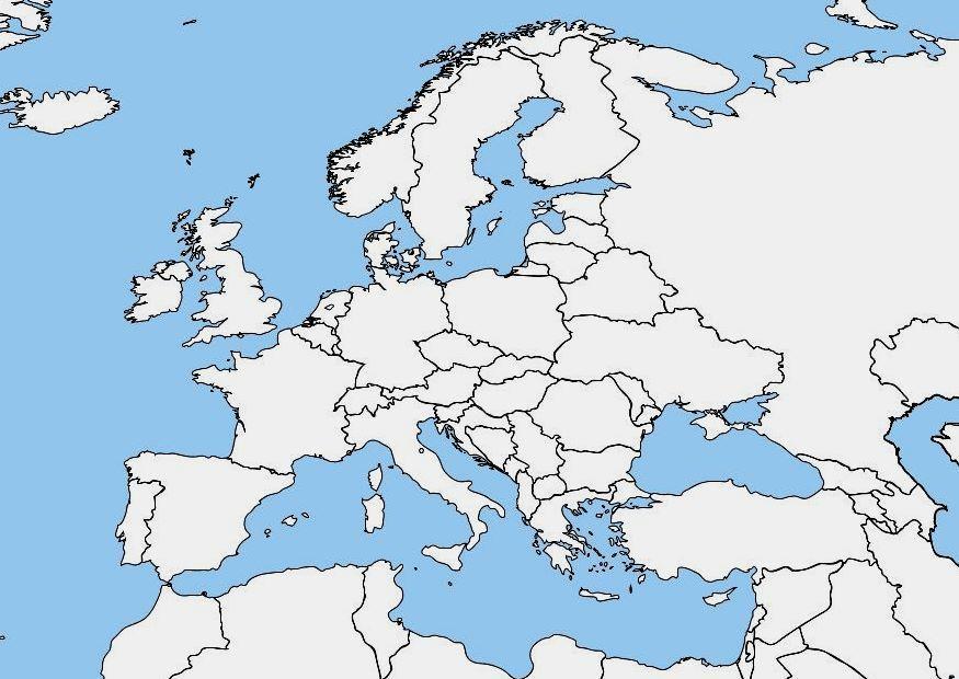 Image blank european map