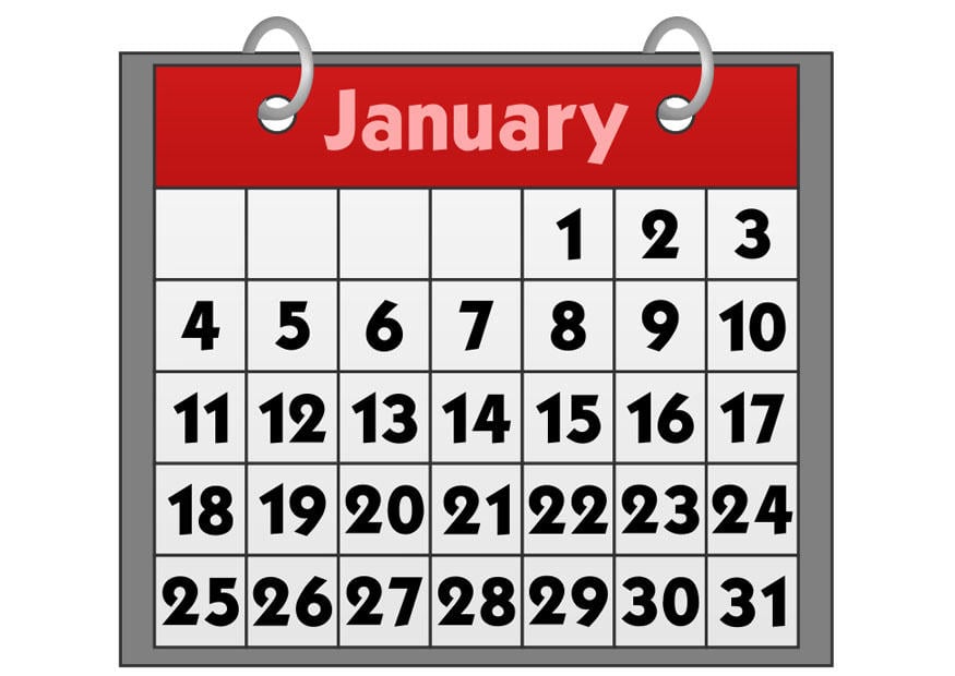 Image calendar - january