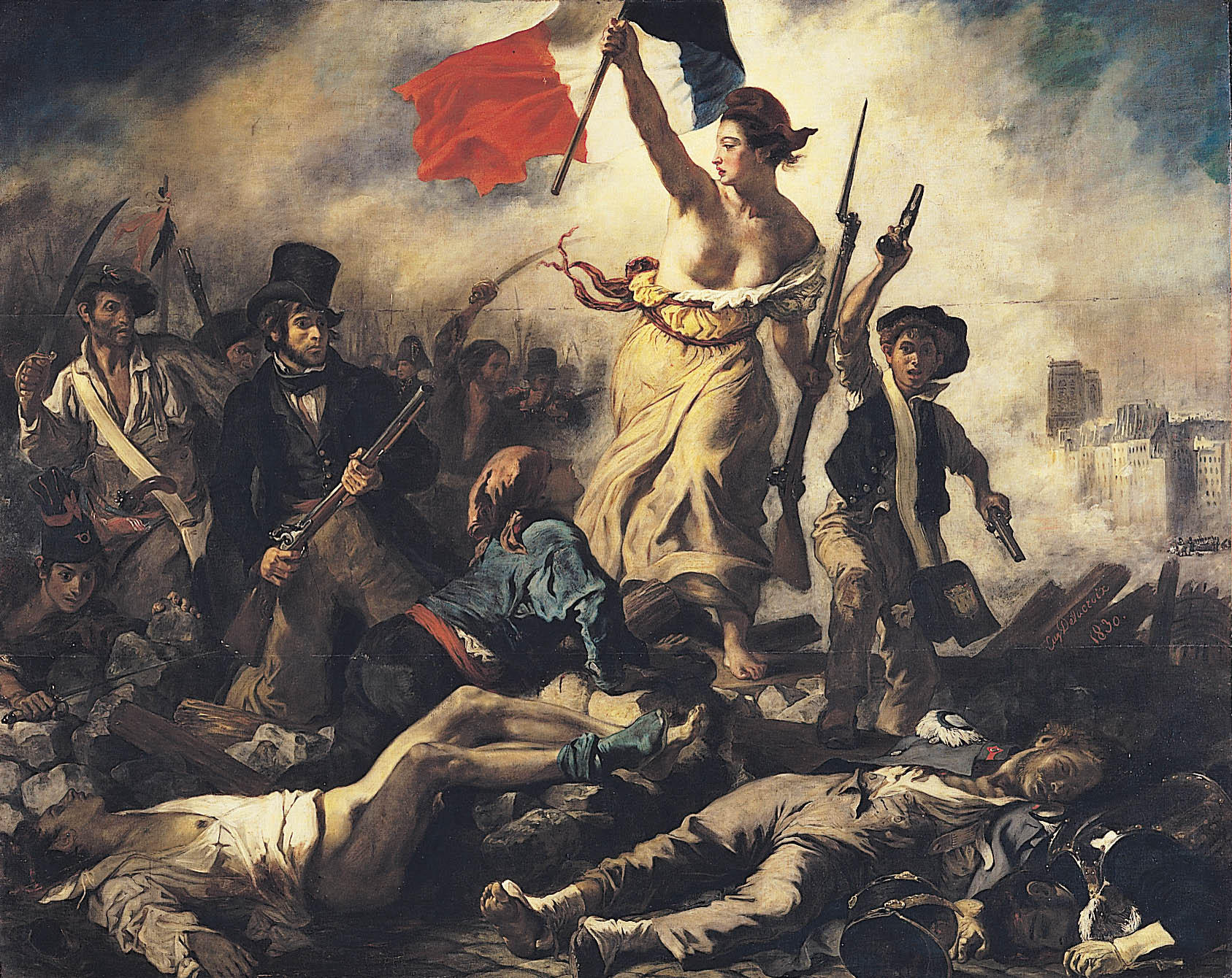 Image eugene delacroix - liberty leading the people -french revolution