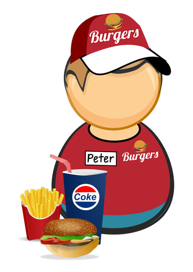 Image fast food employee