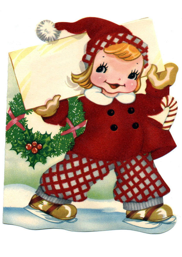 Image girl in christmas costume