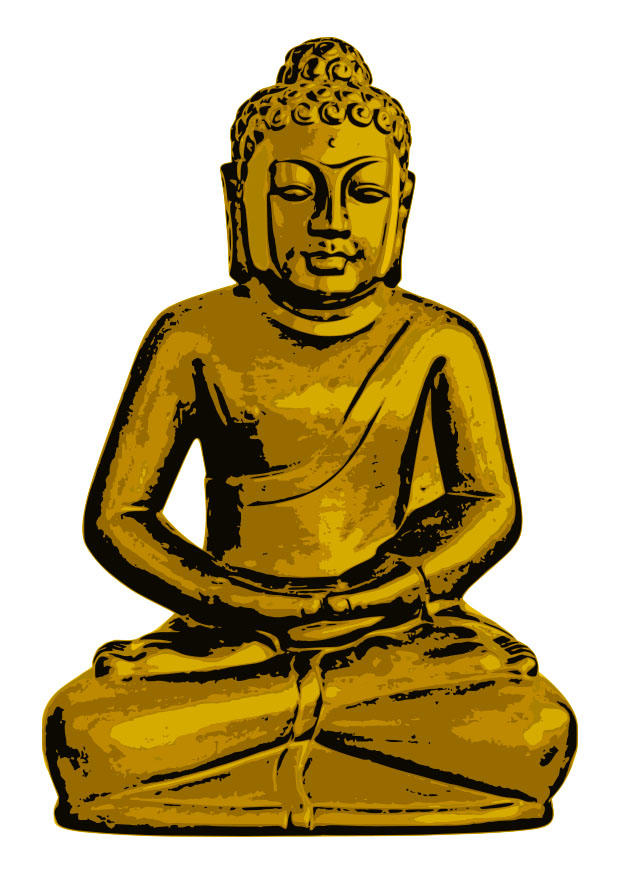 Image gold buddha