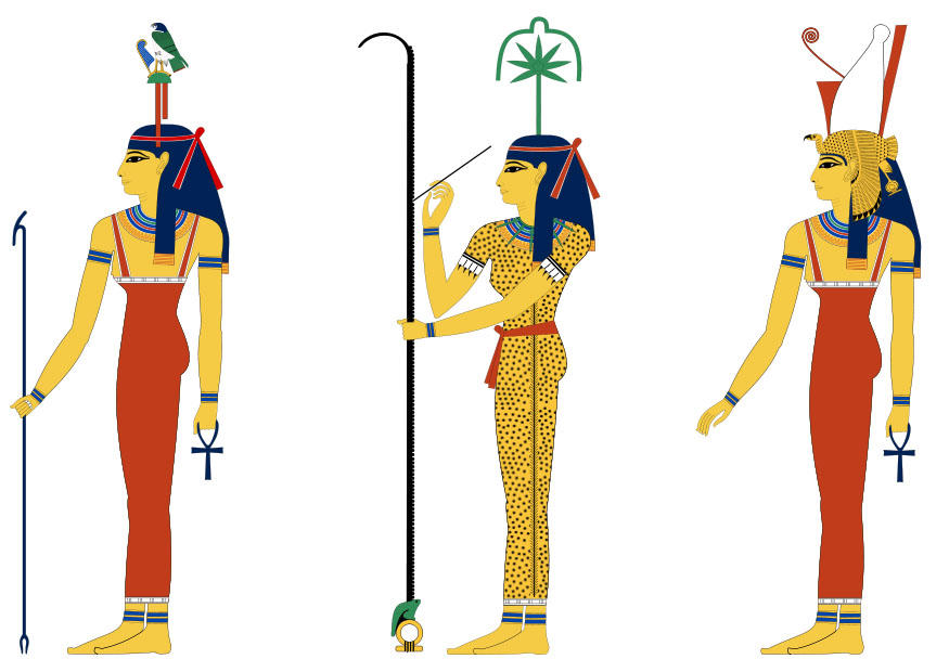 Image hathor seshat and mut