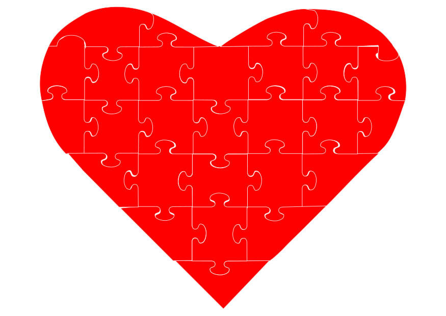 Image jigsaw heart