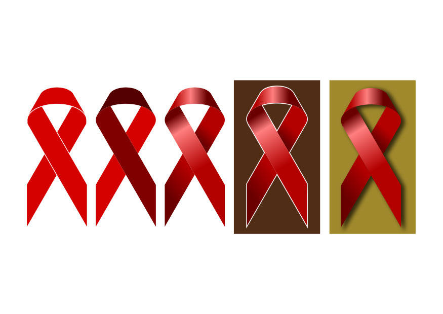 Image red ribbon world aids day