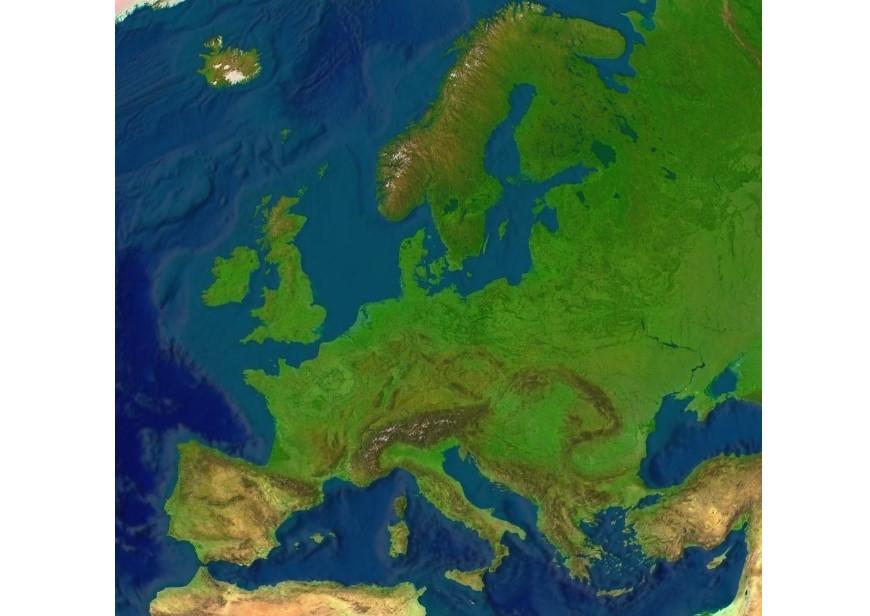 Image relief map europe