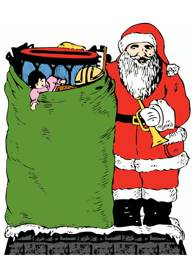 Image santa claus with toys