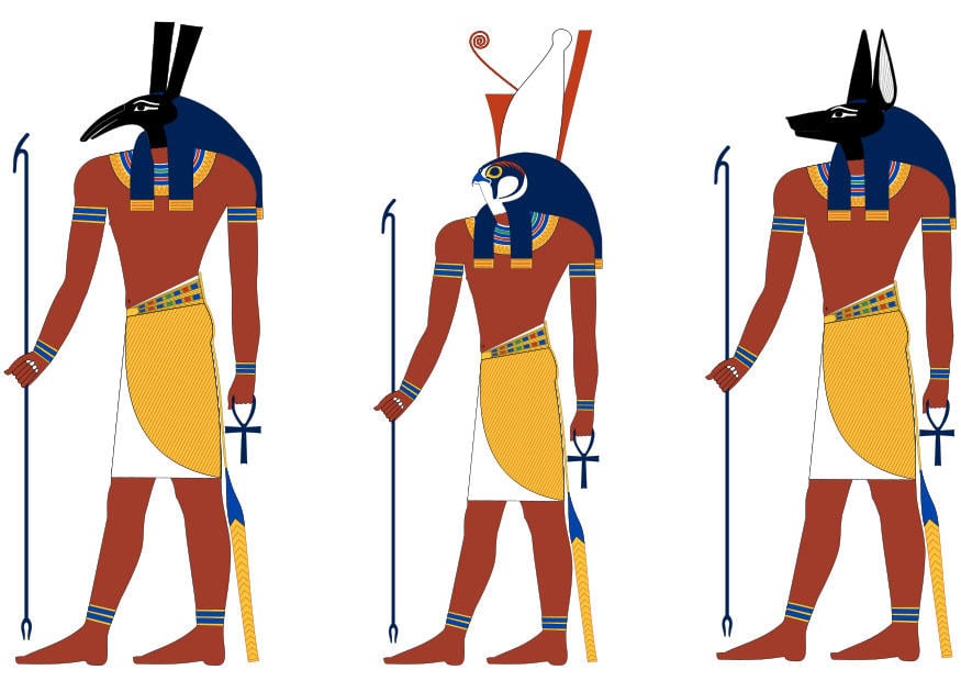 Image set horus and anubis