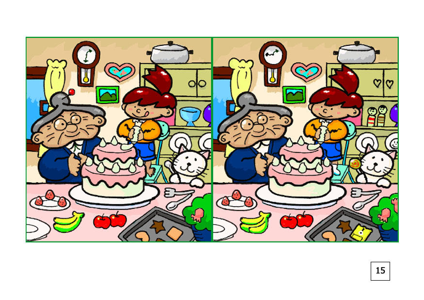 Image spot the difference - to bake a pie