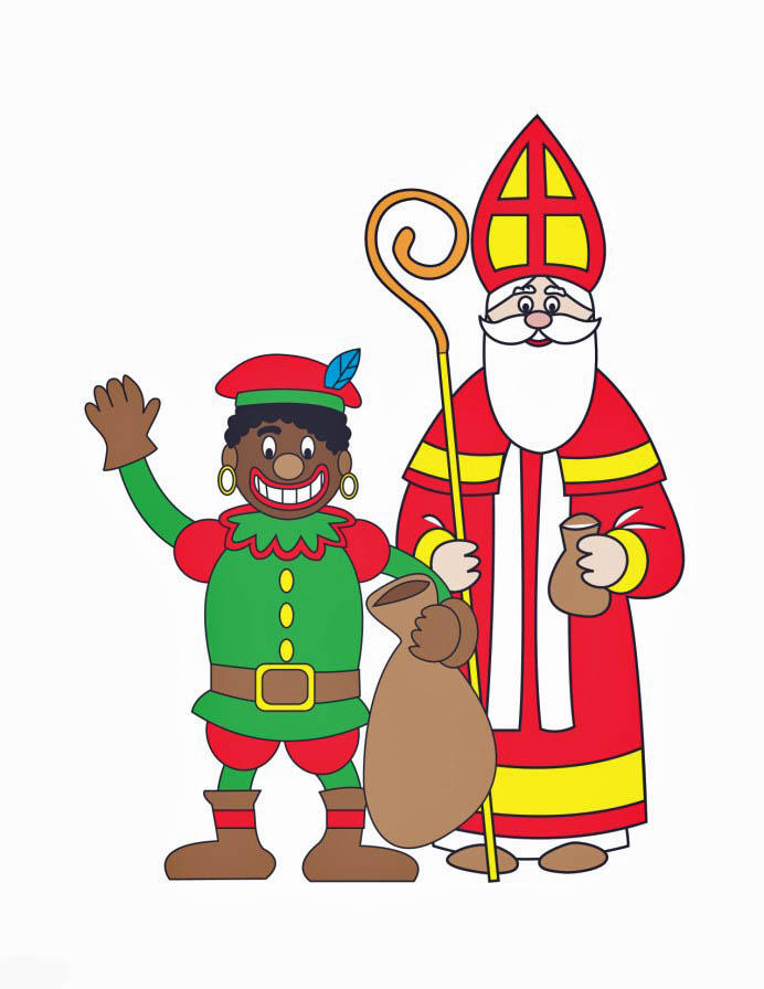 Image zwarte piet and st. nicholas