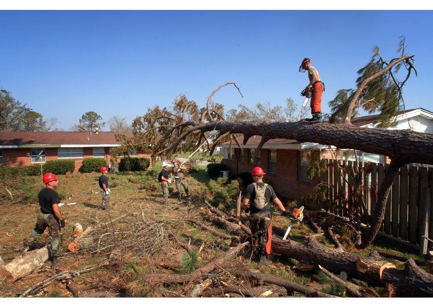 Photo damage after hurricane