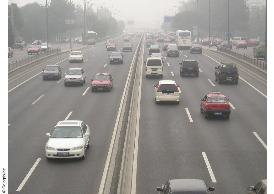 Photo highway smog, peking