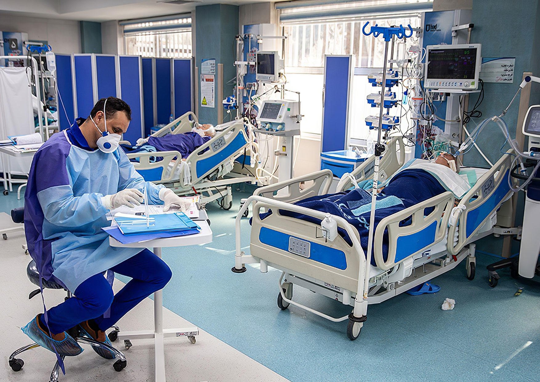 Photo intensive care in hospital in iran