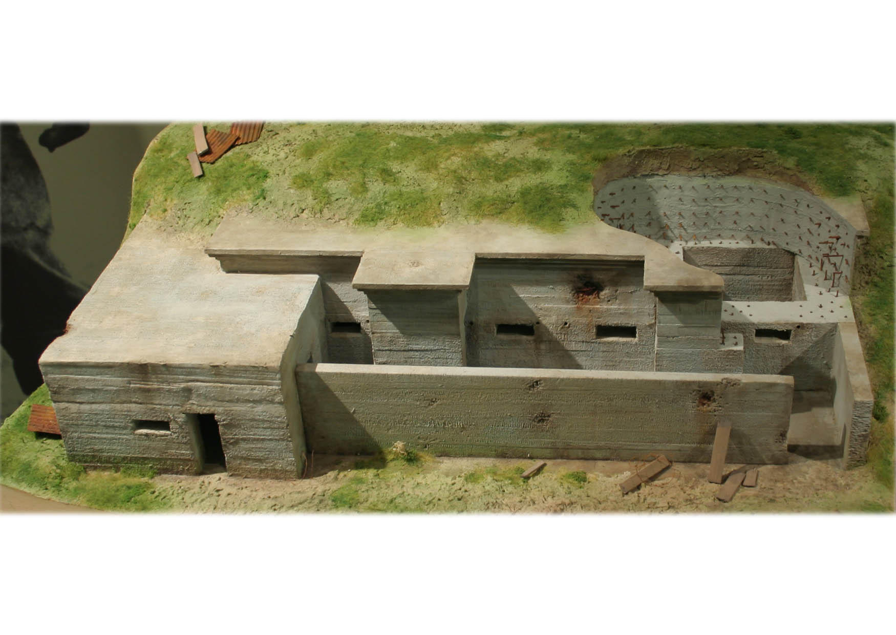 Photo model of a german bunker, 1916