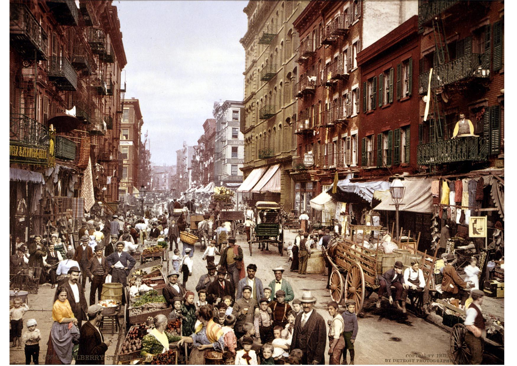 Photo new york - mulberry street 1900