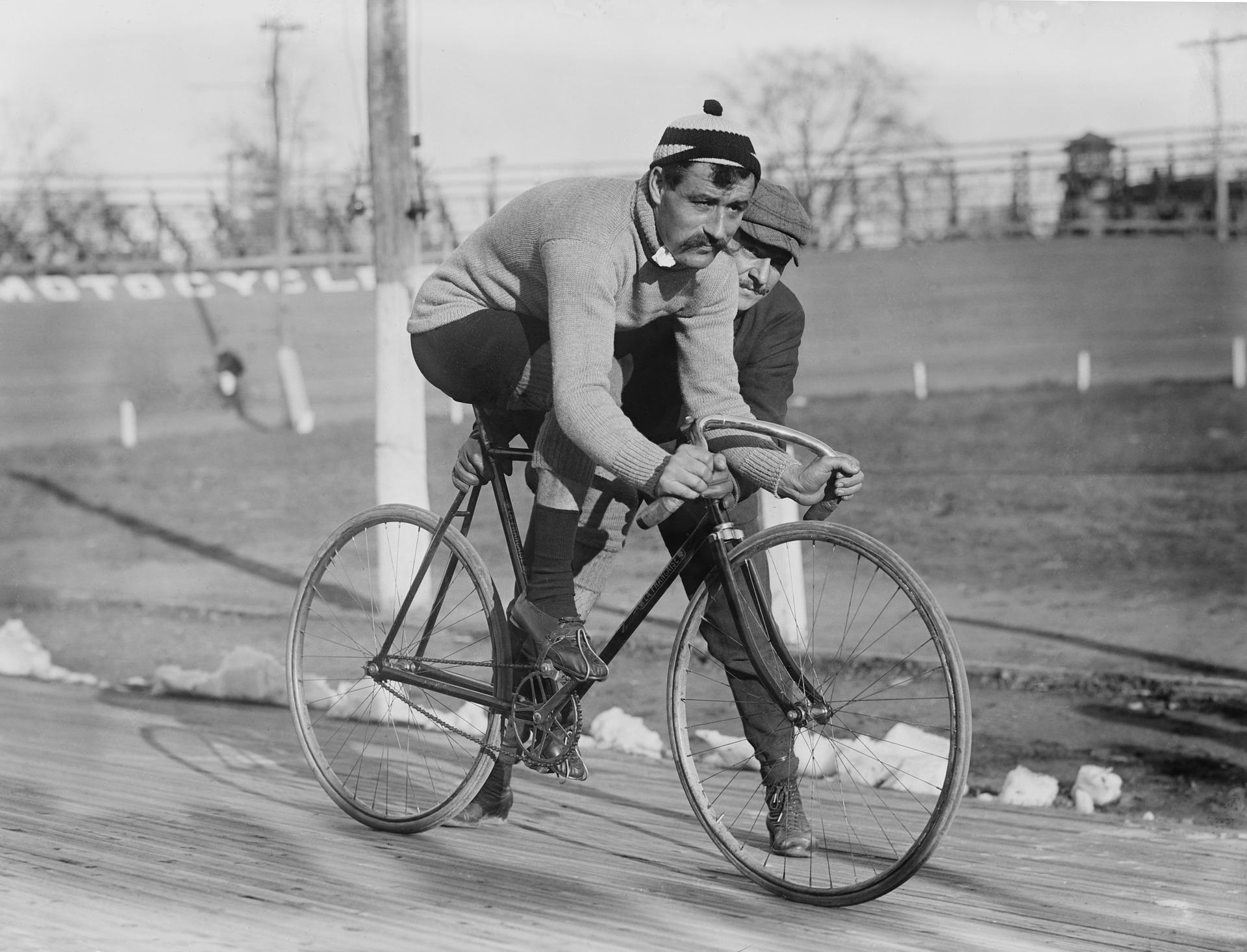 Photo old racing bicycle