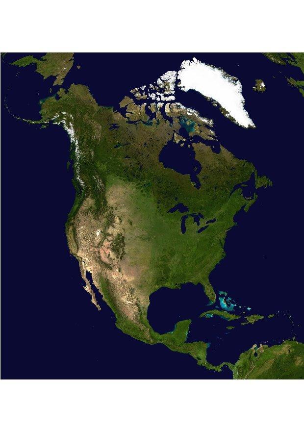 Photo satelite image north america