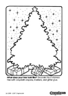 Coloring page Christmas tree