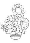 Coloring page sunflower